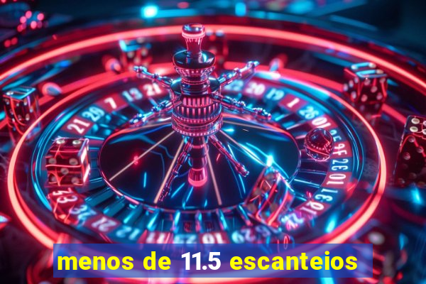 menos de 11.5 escanteios